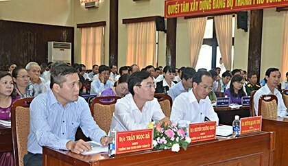 Các đại biểu tham dự hội nghị Ban chấp hành Đảng bộ TP. Vũng Tàu lần thứ 13